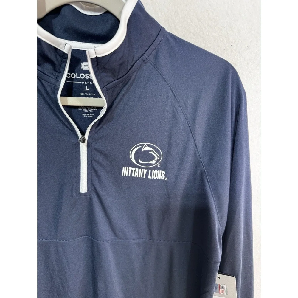 Penn State Nittany Lions Jacket Mens L Blue NCAA Football Nike Dri-FIT Full Zip